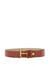 Gianni Chiarini Leather Buckle Belt In Brown