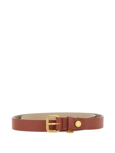 Gianni Chiarini Leather Buckle Belt In Brown