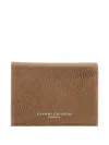 Gianni Chiarini Leather Card Holder In Neutral