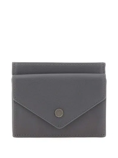 Gianni Chiarini Leather Cardholder In Gray