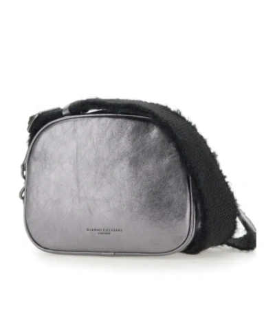 Gianni Chiarini Leather Cross Body Bag In Gray