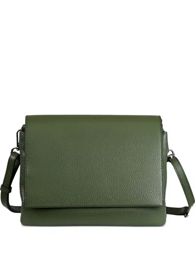 Gianni Chiarini Leather Flap Crossbody Bag In Green