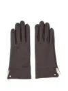 Gianni Chiarini Leather Gloves In Brown