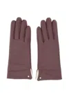 Gianni Chiarini Leather Gloves In Purple