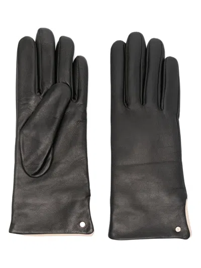 Gianni Chiarini Leather Gloves In Black