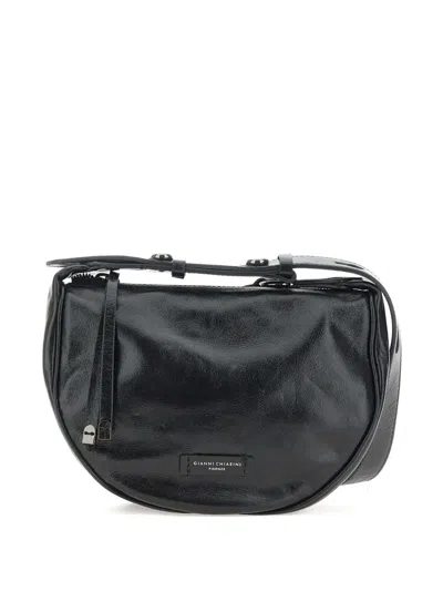 Gianni Chiarini Leather Shoulder Bag In Black