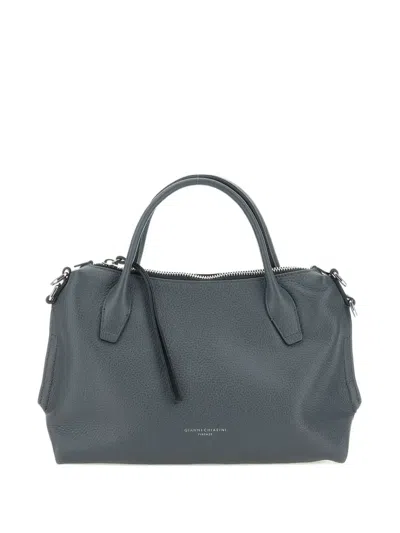 Gianni Chiarini Leather Shoulder Bag In Gray