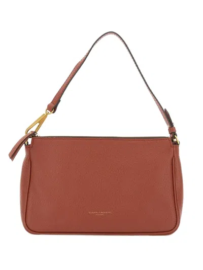 Gianni Chiarini Leather Shoulder Bag In Red