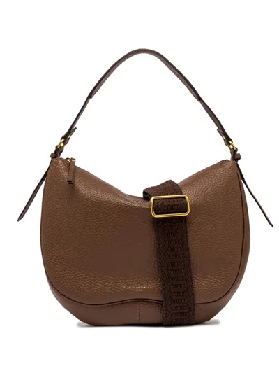 Gianni Chiarini Leather Shoulder Bag Chiara, With Shoulder Strap In Brown