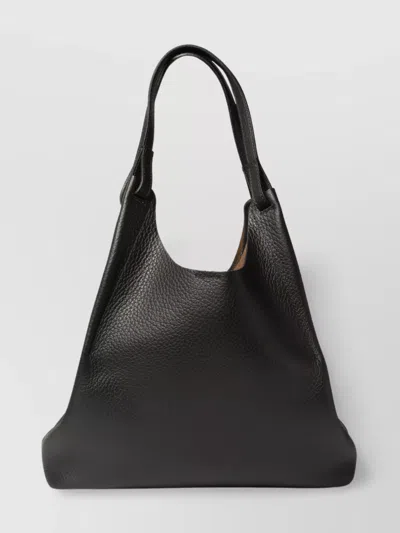 Gianni Chiarini Leather Shoulder Bags Dual Handles In Brown