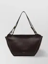 Gianni Chiarini Leather Texture Shoulder Bag With Gold Hardware In Brown