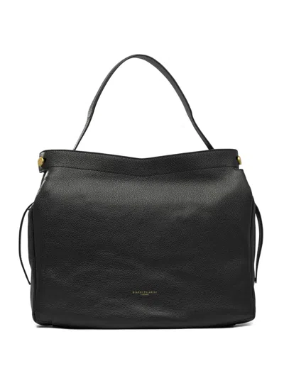 Gianni Chiarini Leather Top-handle Shoulder Bag In Black