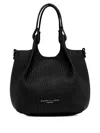 Gianni Chiarini Small Dua Textured Leather Shoulder Bag In Black