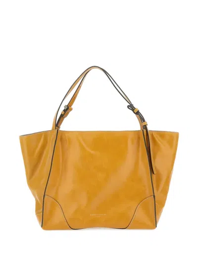 Gianni Chiarini Leather Tote Bag In Yellow