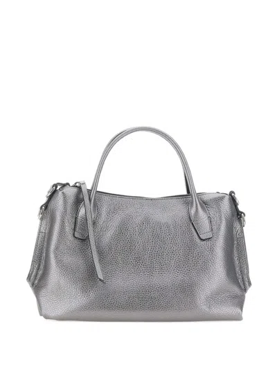 Gianni Chiarini Leather Tote Bag In Gray