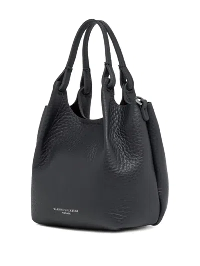 Gianni Chiarini Leather Tote Bag In Black