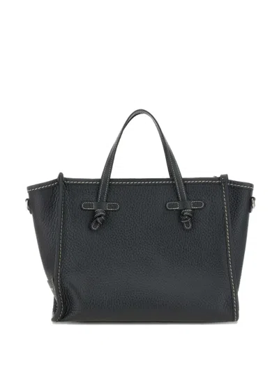 Gianni Chiarini Leather Tote Bag In Blue