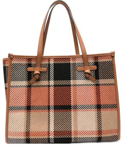 Gianni Chiarini Leather Tote Bag In Brown