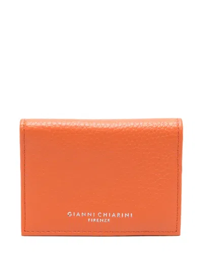 Gianni Chiarini Leather Wallet In Orange