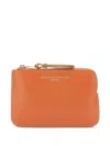 Gianni Chiarini Grain-textured Wallet In Orange