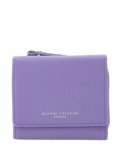 Gianni Chiarini Leather Wallet In Purple