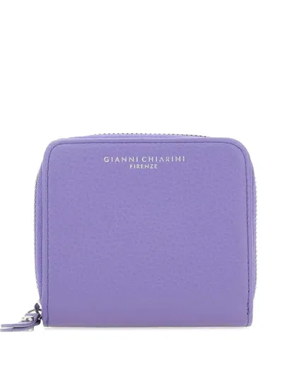 Gianni Chiarini Leather Wallet In Purple