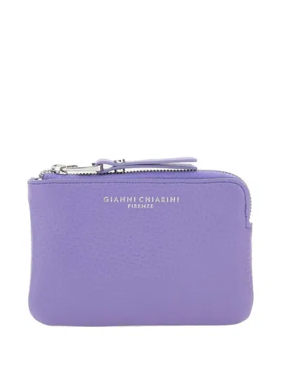 Gianni Chiarini Leather Wallet In Purple