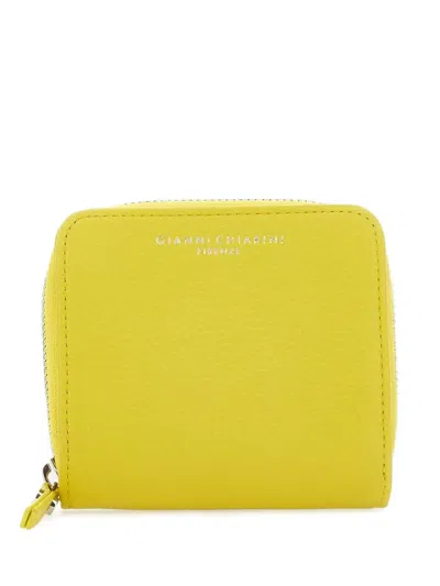 Gianni Chiarini Leather Wallet In Yellow