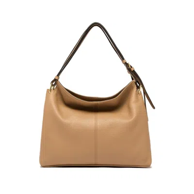 Gianni Chiarini Leila Bag In Beige Nature Grained Leather In Brown