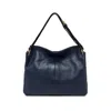 Gianni Chiarini Leila Bag In Navy Blue Grained Leather In Blue