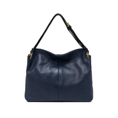 Gianni Chiarini Leila Bag In Navy Blue Grained Leather