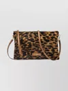 Gianni Chiarini Leopard Print Clutch Bag With Adjustable Strap In Animal Print
