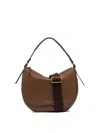 Gianni Chiarini Leather Shoulder Bag Chiara, With Shoulder Strap In Brown