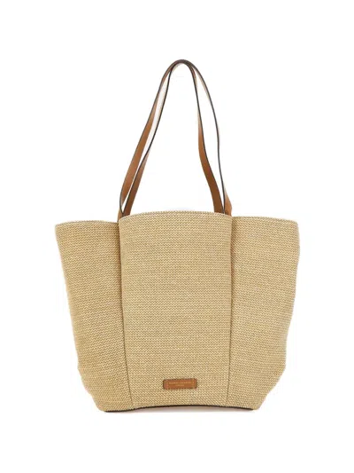 Gianni Chiarini Lily Logo-patch Shoulder Bag In Neutral