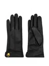 Gianni Chiarini Logo-detailing Leather Gloves In Black
