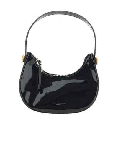 Gianni Chiarini Logo Embossed Zipped Shoulder Bag In Black
