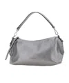 Gianni Chiarini Logo Embossed Zipped Shoulder Bag In Gray