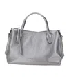 Gianni Chiarini Logo Embossed Zipped Tote Bag In Gray