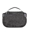 Gianni Chiarini Logo Patch Crochet Shoulder Bag In Black