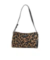 Gianni Chiarini Logo Patch Leopard Printed Shoulder Bag In Black