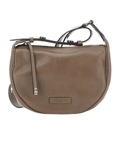 Gianni Chiarini Logo Patch Shoulder Bag In Brown
