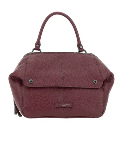 Gianni Chiarini Logo Patch Top Handle Bag In Purple