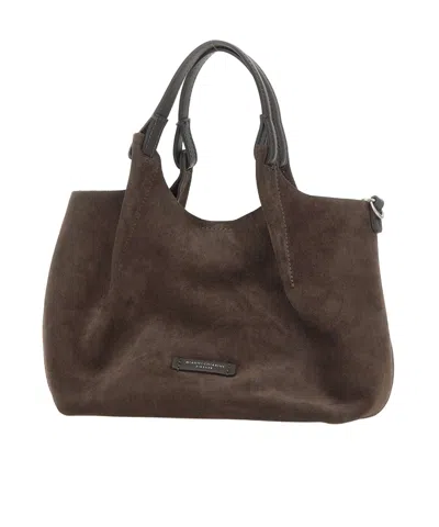Gianni Chiarini Logo Patch Tote Bag In Brown