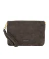 Gianni Chiarini Logo Patch Zipped Clutch Bag In Brown