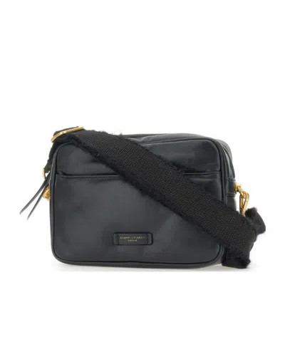 Gianni Chiarini Logo Patch Zipped Shoulder Bag In Black