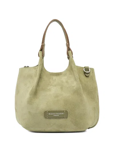 Gianni Chiarini Logo-plaque Tote Bag In Green