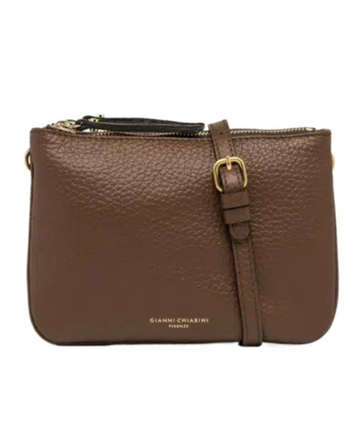 Gianni Chiarini Logo Shoulder Bag In Brown
