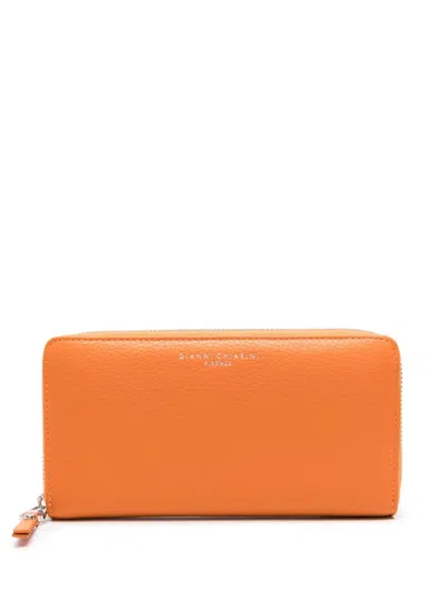 Gianni Chiarini Logo-stamp Wallet In Orange