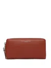 Gianni Chiarini Logo-stamp Zipped Wallet In Burgundy