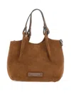 Gianni Chiarini Logo Suede Dua Tote Bag In Brown